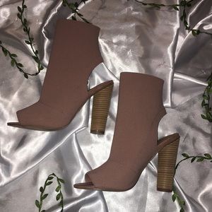 Open toe booties